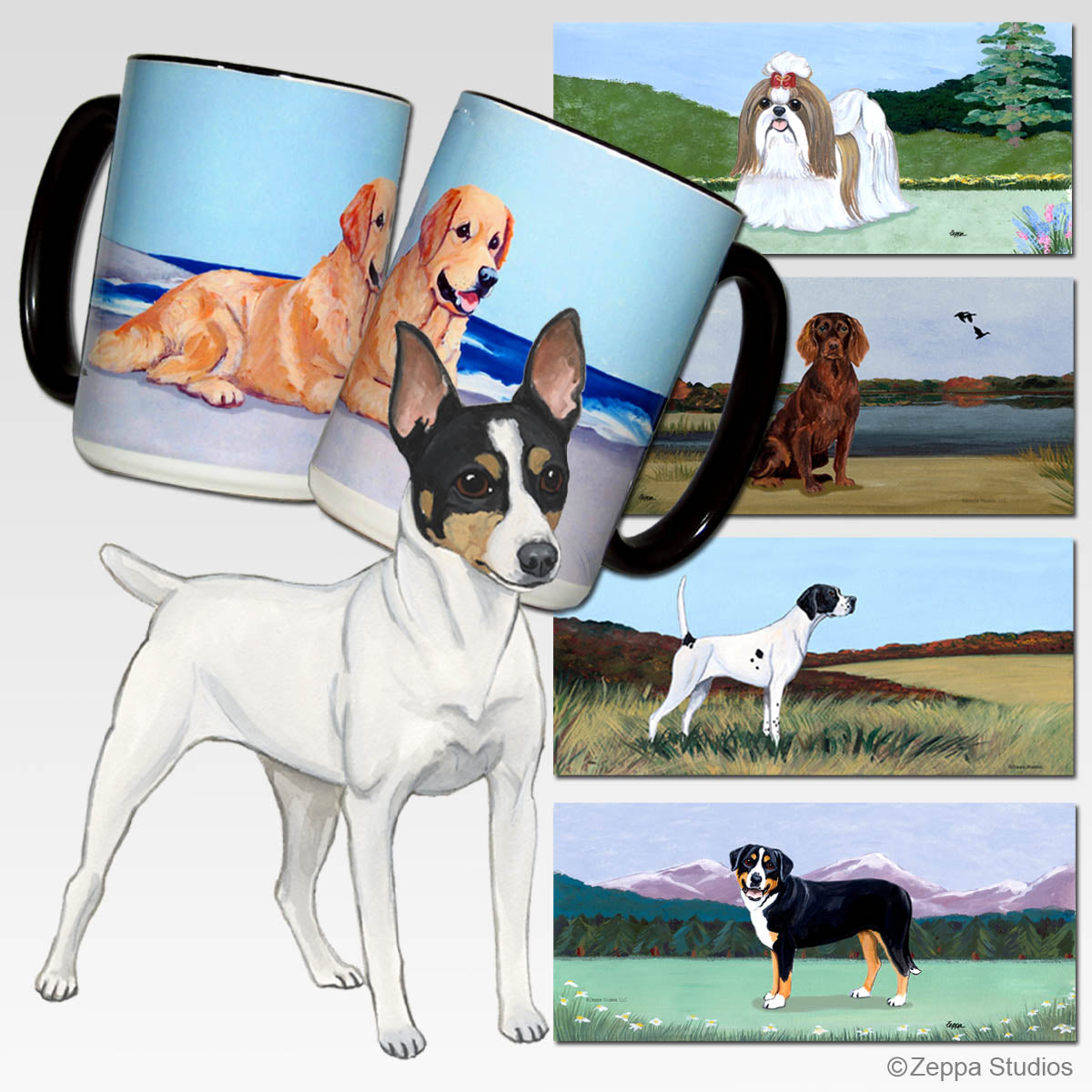 Toy Fox Terrier Scenic Mug Options