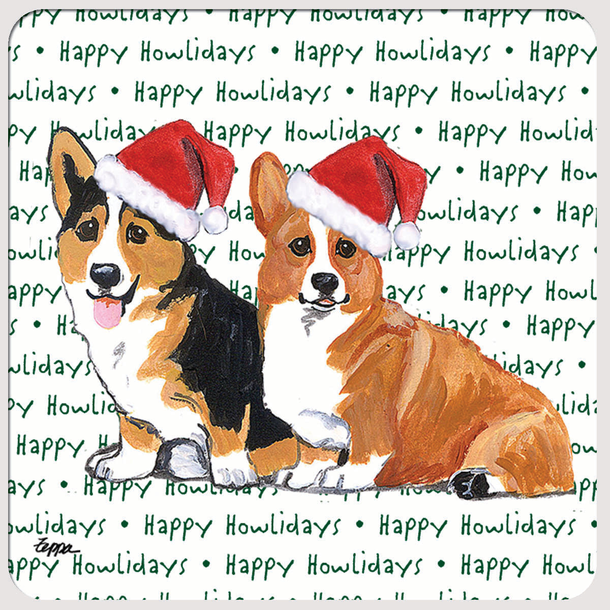 Pembroke Welsh Corgi Christmas Coasters