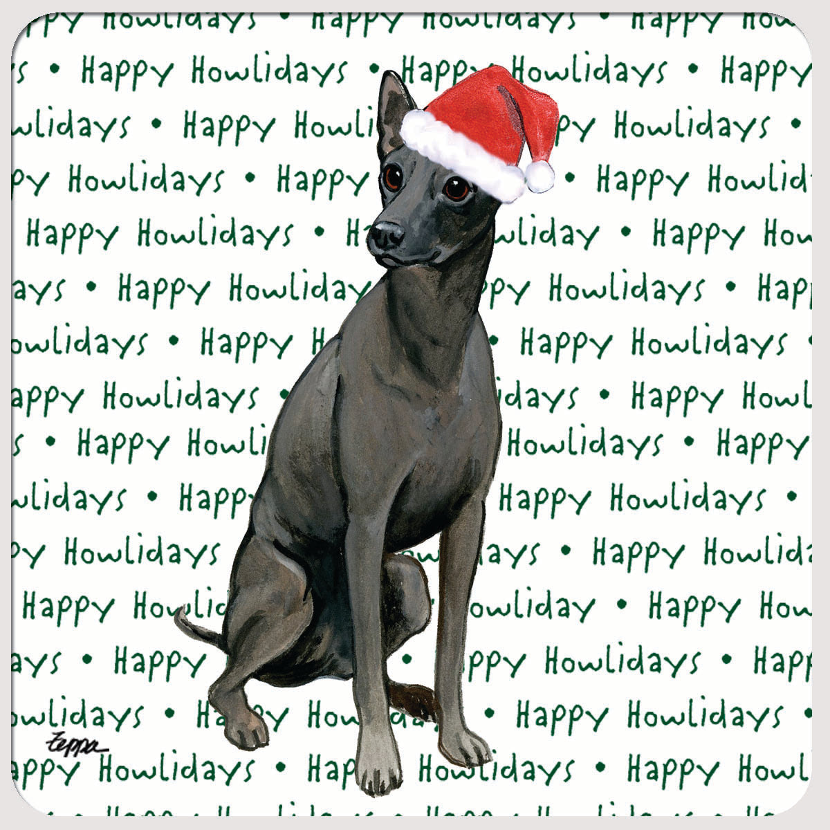Xoloitzcuintli Christmas Coasters