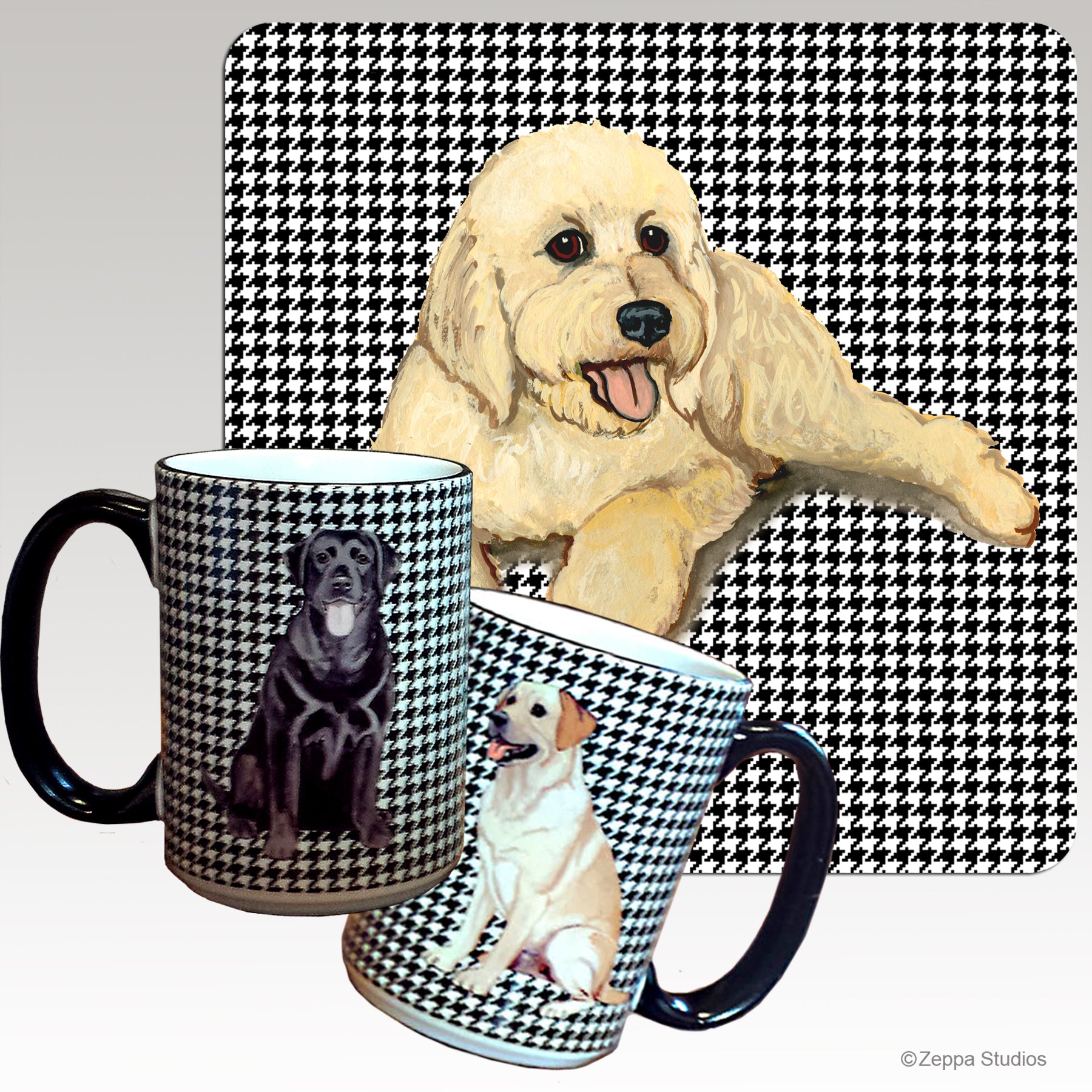 Labradoodle & Golden Doodle Houndzstooth Mug