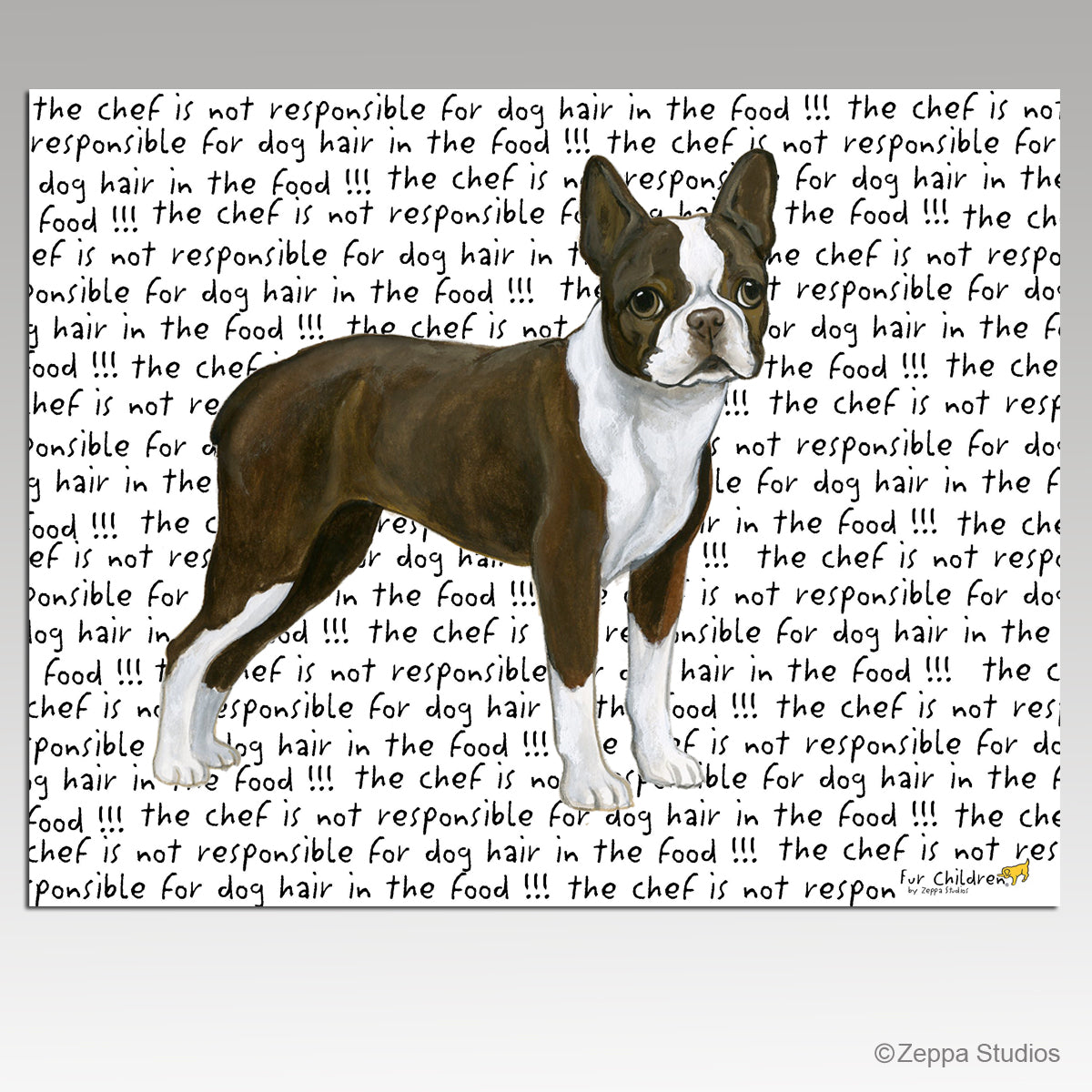 Boston Terrier Message Cutting Board