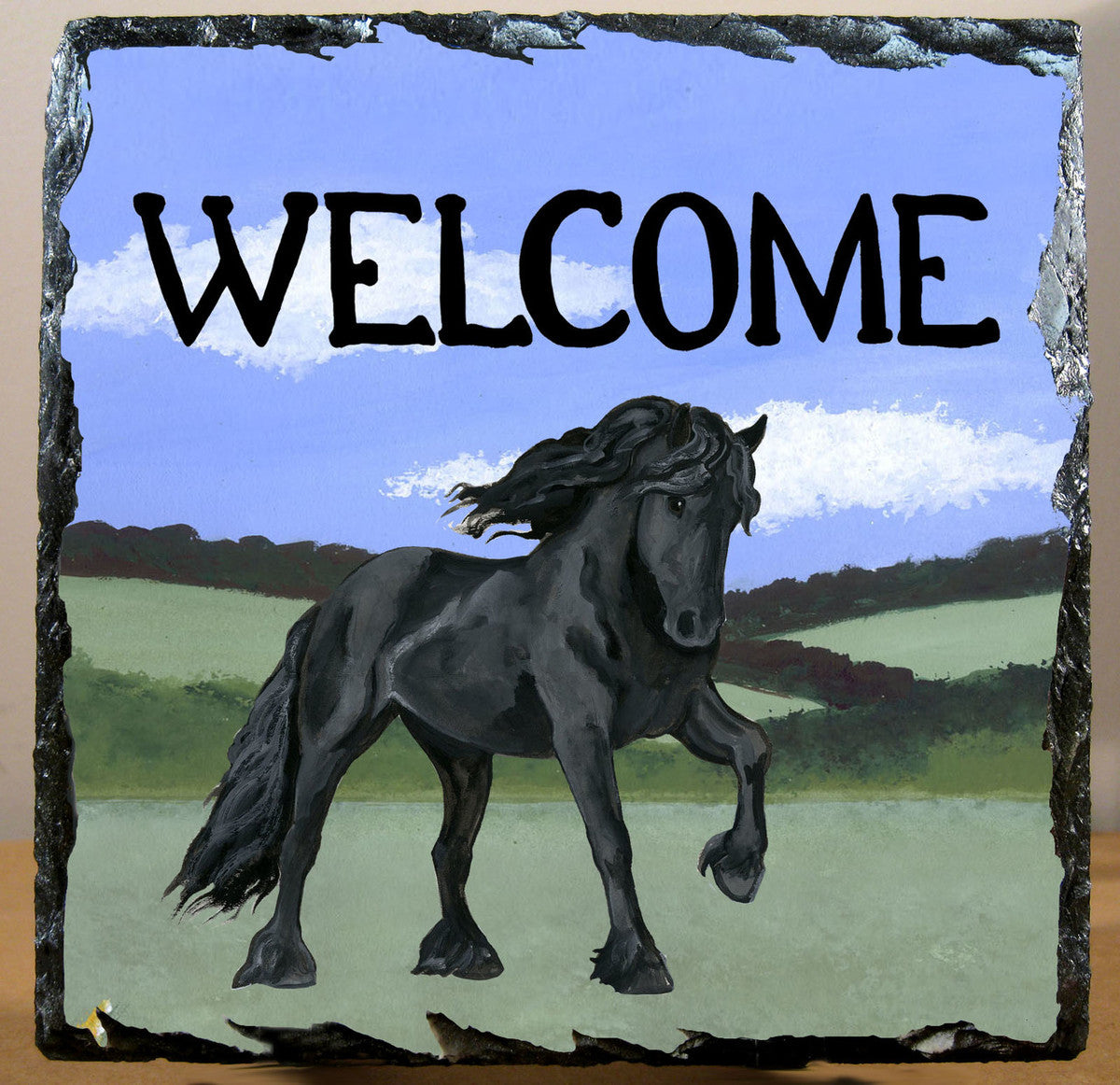 Friesian Horse Slate Signs