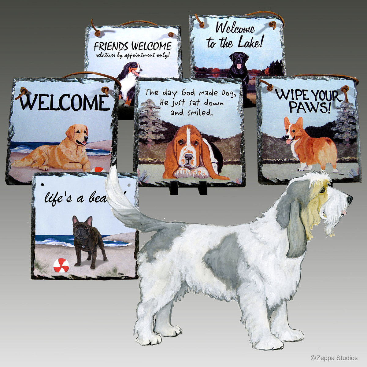 Grand Basset Griffon Vendeen Slate Signs