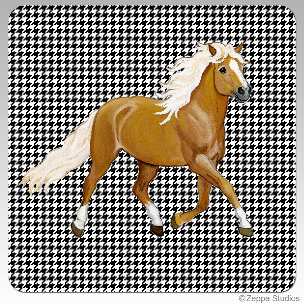 Haflinger Houndzstooth Coasters