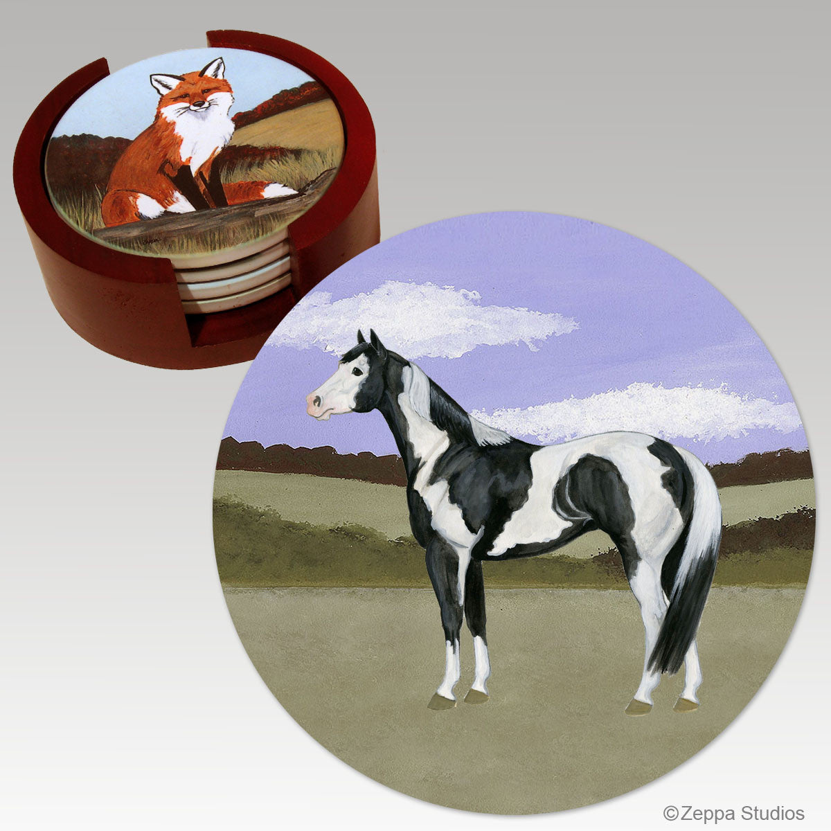 Paint Horse Bisque Coaster Set