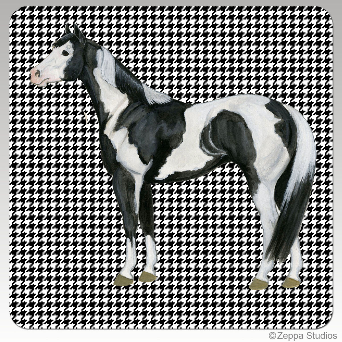 Paint Horse Houndzstooth Coasters