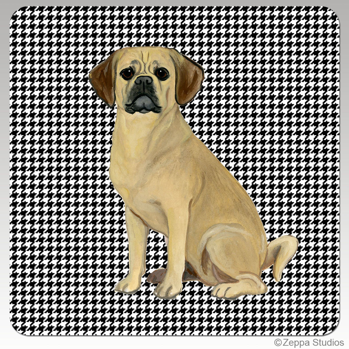 Puggle Houndzstooth Coasters