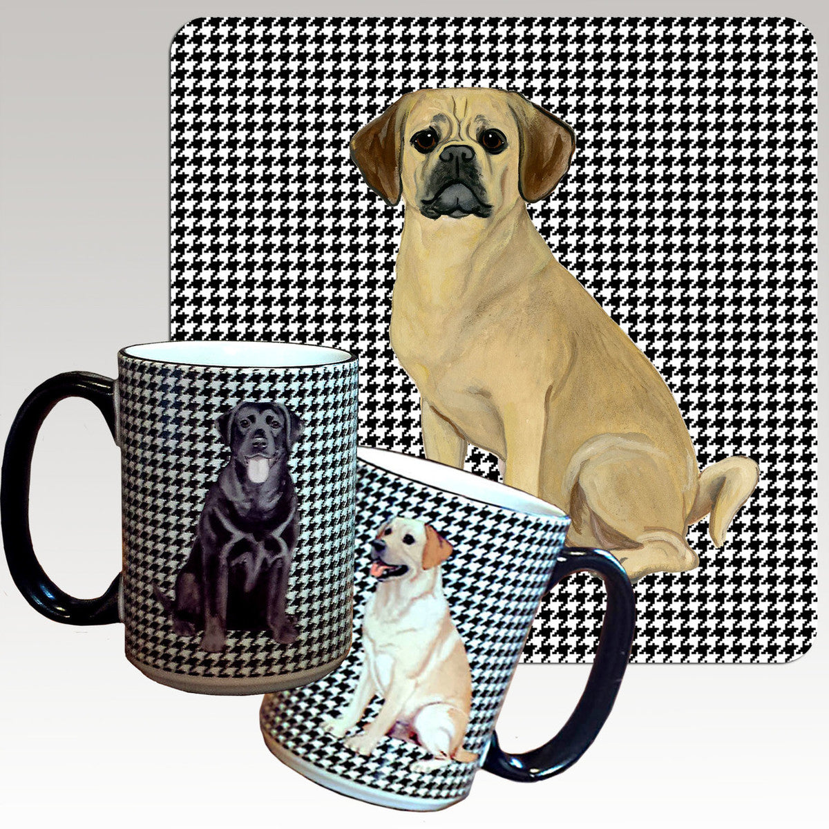 Puggle Houndzstooth Mug