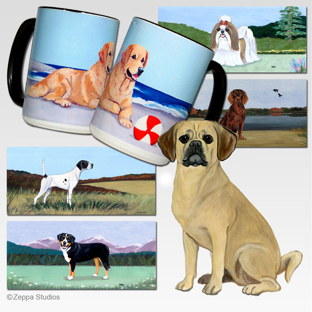 Puggle Scenic Mug