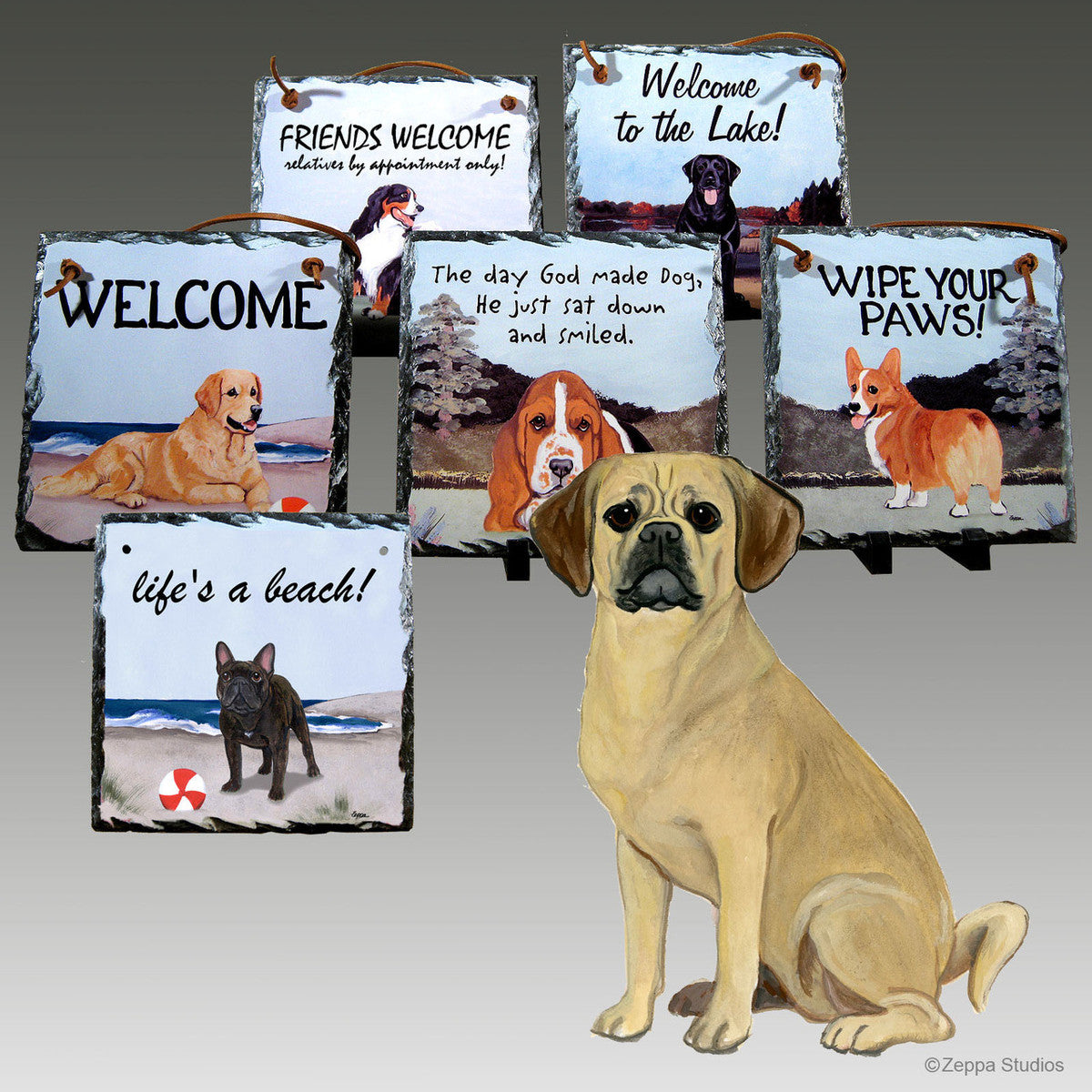 Puggle Slate Signs