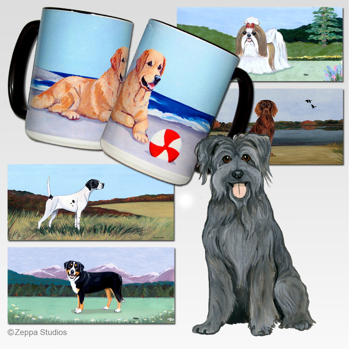 Pyrenean Shepherd Scenic Mug