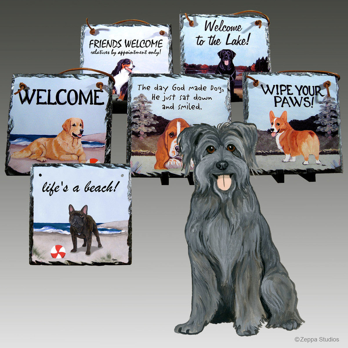 Pyrenean Shepherd Slate Signs