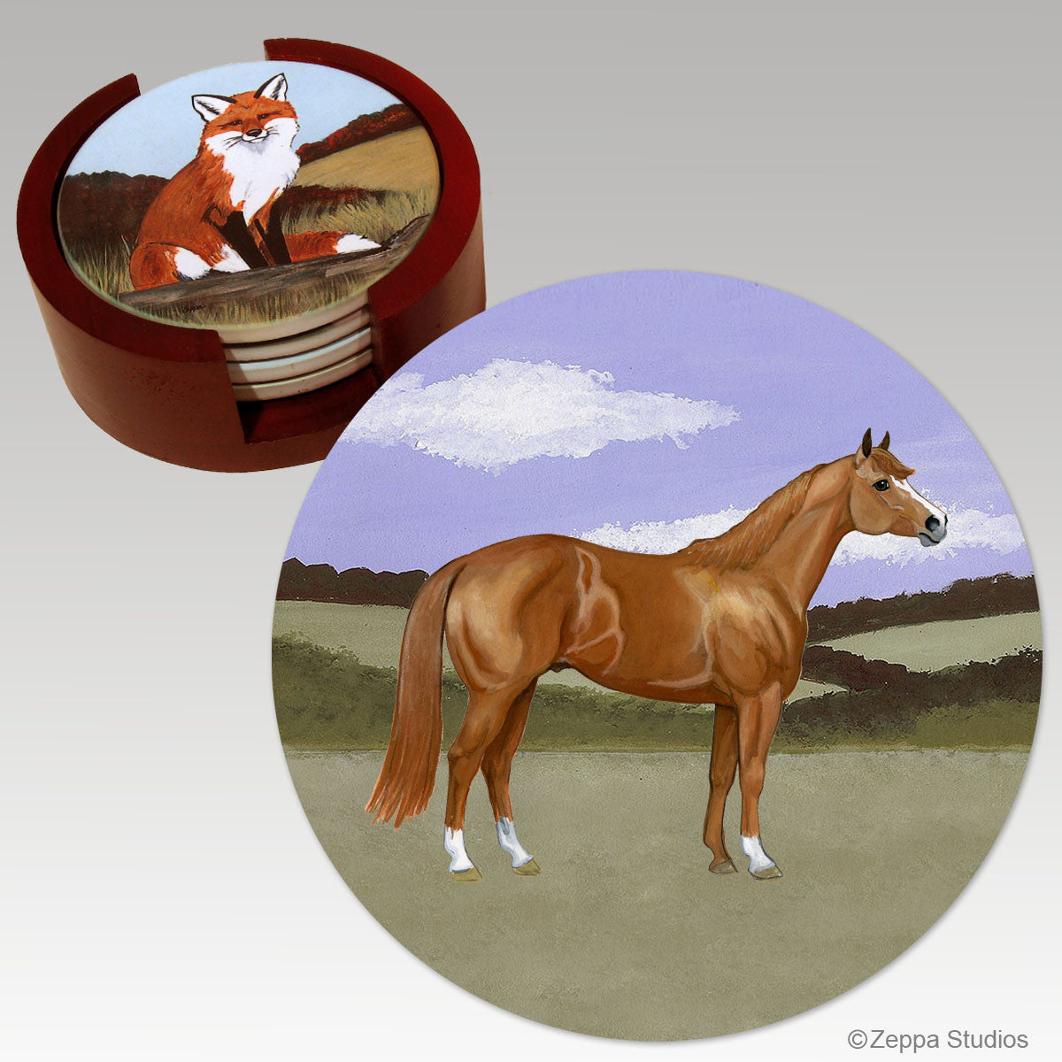 Quarter Horse Bisque Coaster Set