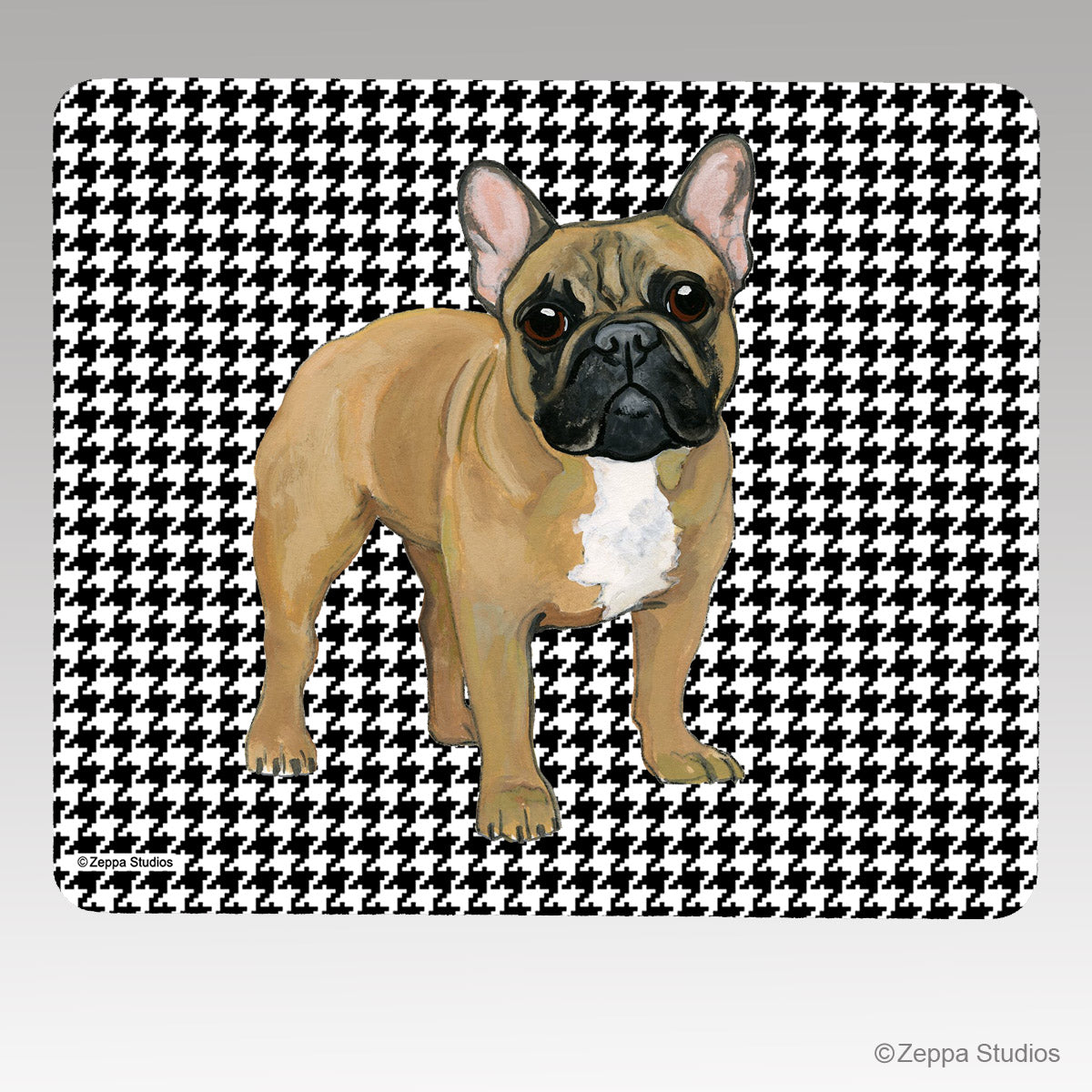 French Bulldog Houndstooth Mouse Pad