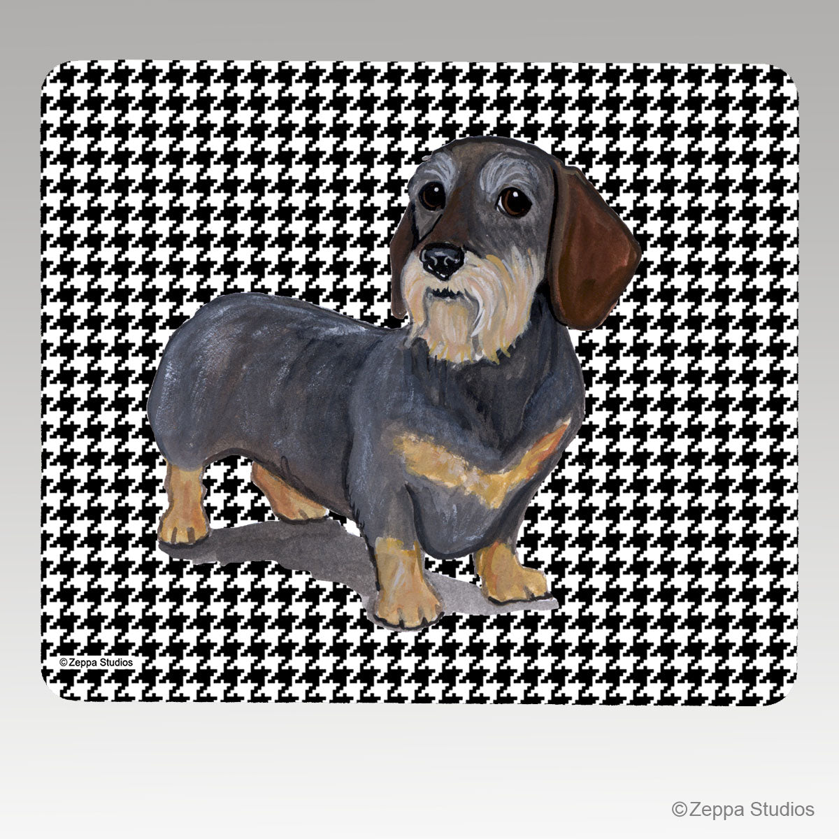 Dachshund Houndstooth Mouse Pad