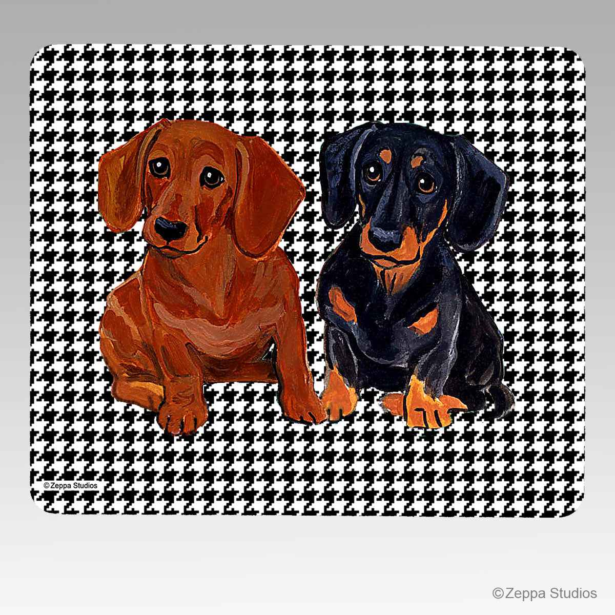 Dachshund Houndstooth Mouse Pad