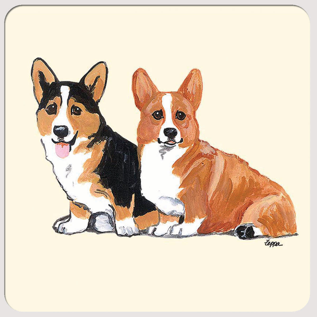 Welsh Corgi Beverage Coasters