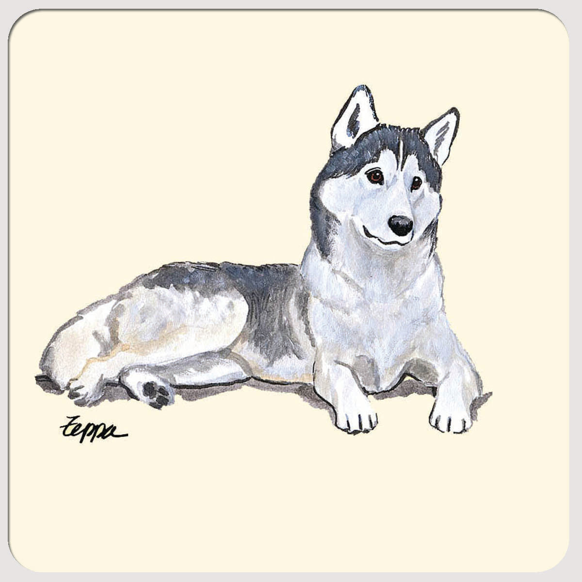 Siberian Husky Beverage Coasters