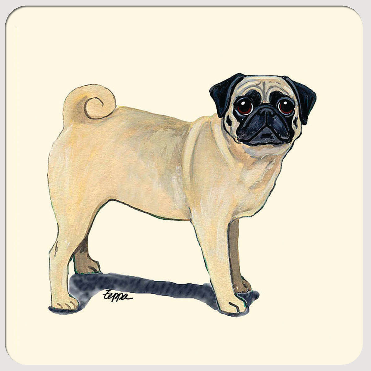 Pug Beverage Coasters