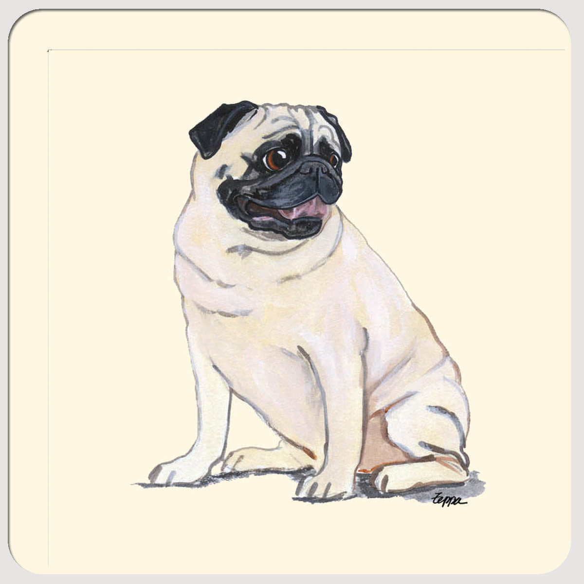 Pug Beverage Coasters