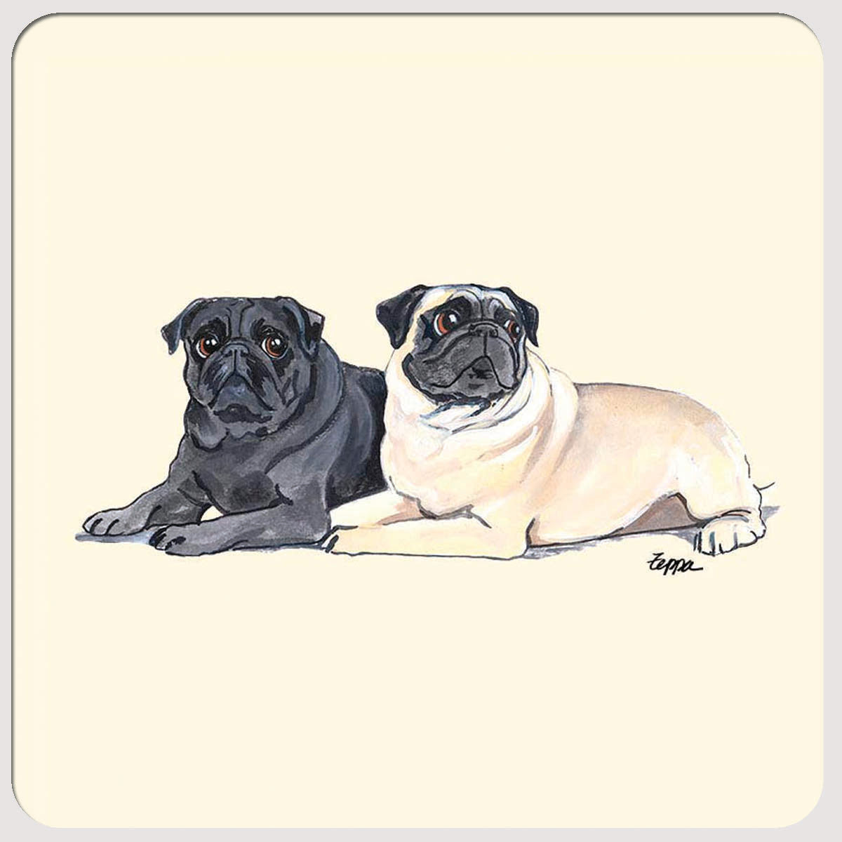 Pug Beverage Coasters