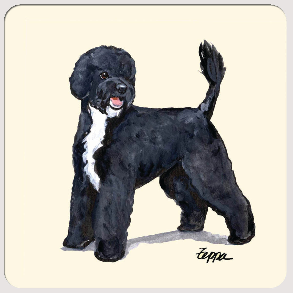 Portuguese Water Dog Beverage Coasters