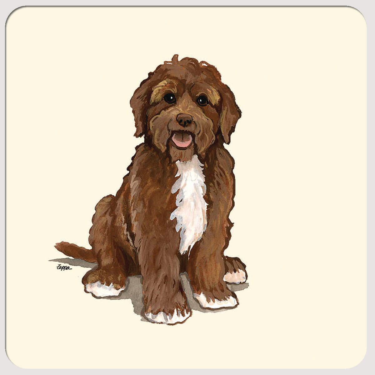 Portuguese Water Dog Beverage Coasters