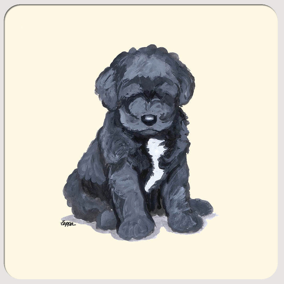 Portuguese Water Dog Beverage Coasters