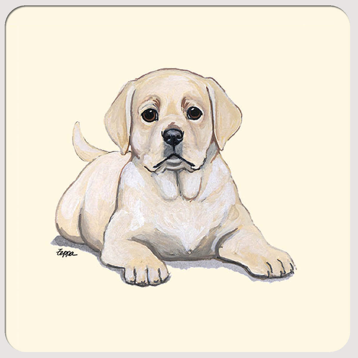 Labrador Retriever, Yellow Beverage Coasters
