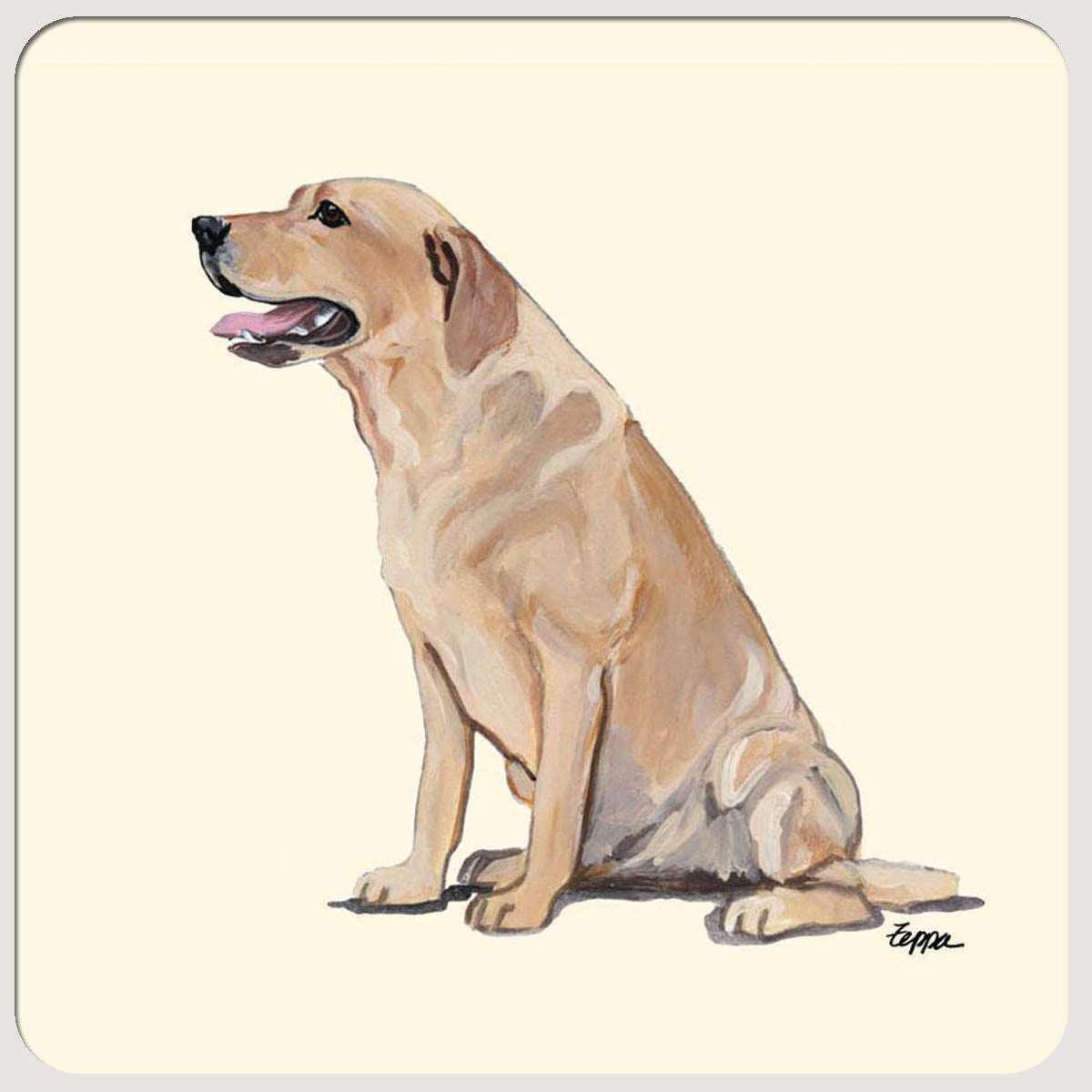 Labrador Retriever, Yellow Beverage Coasters