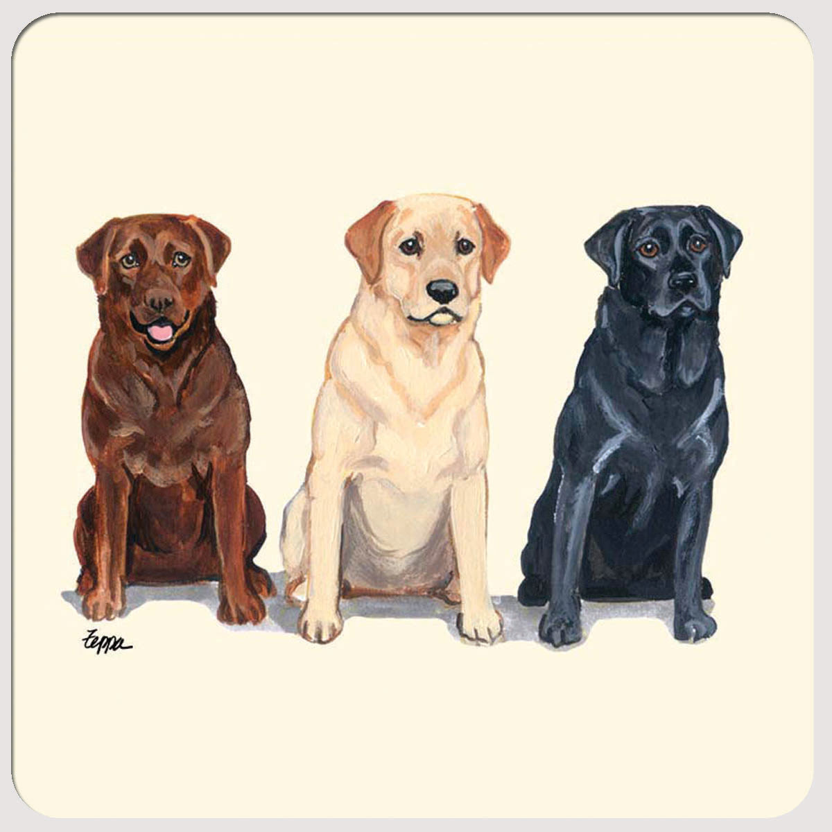 Labrador Retriever Trio Beverage Coasters
