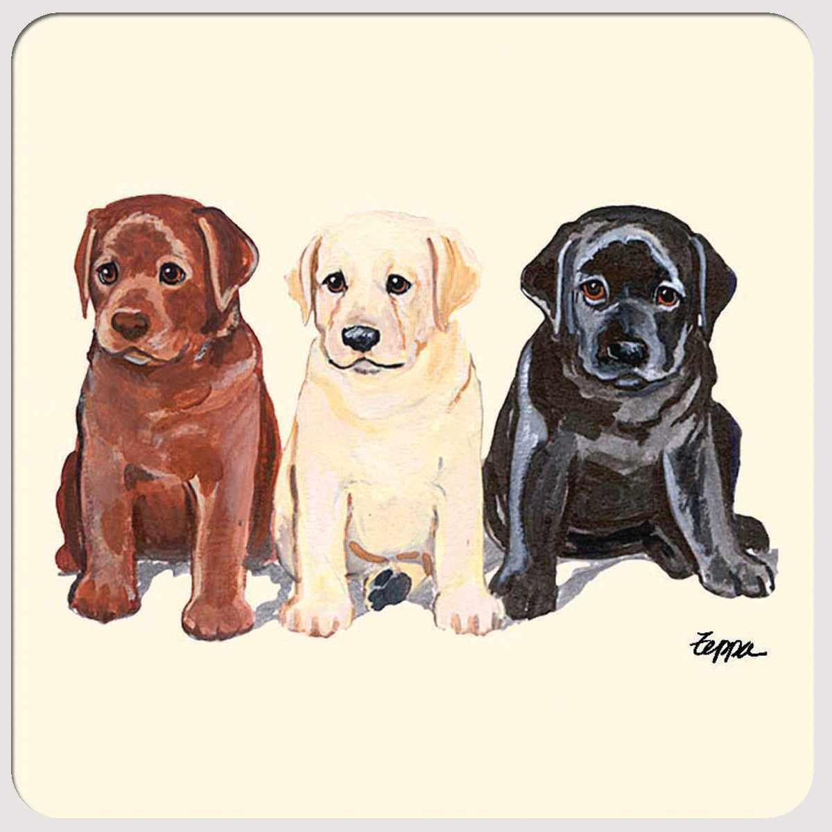Labrador Retriever Trio Beverage Coasters