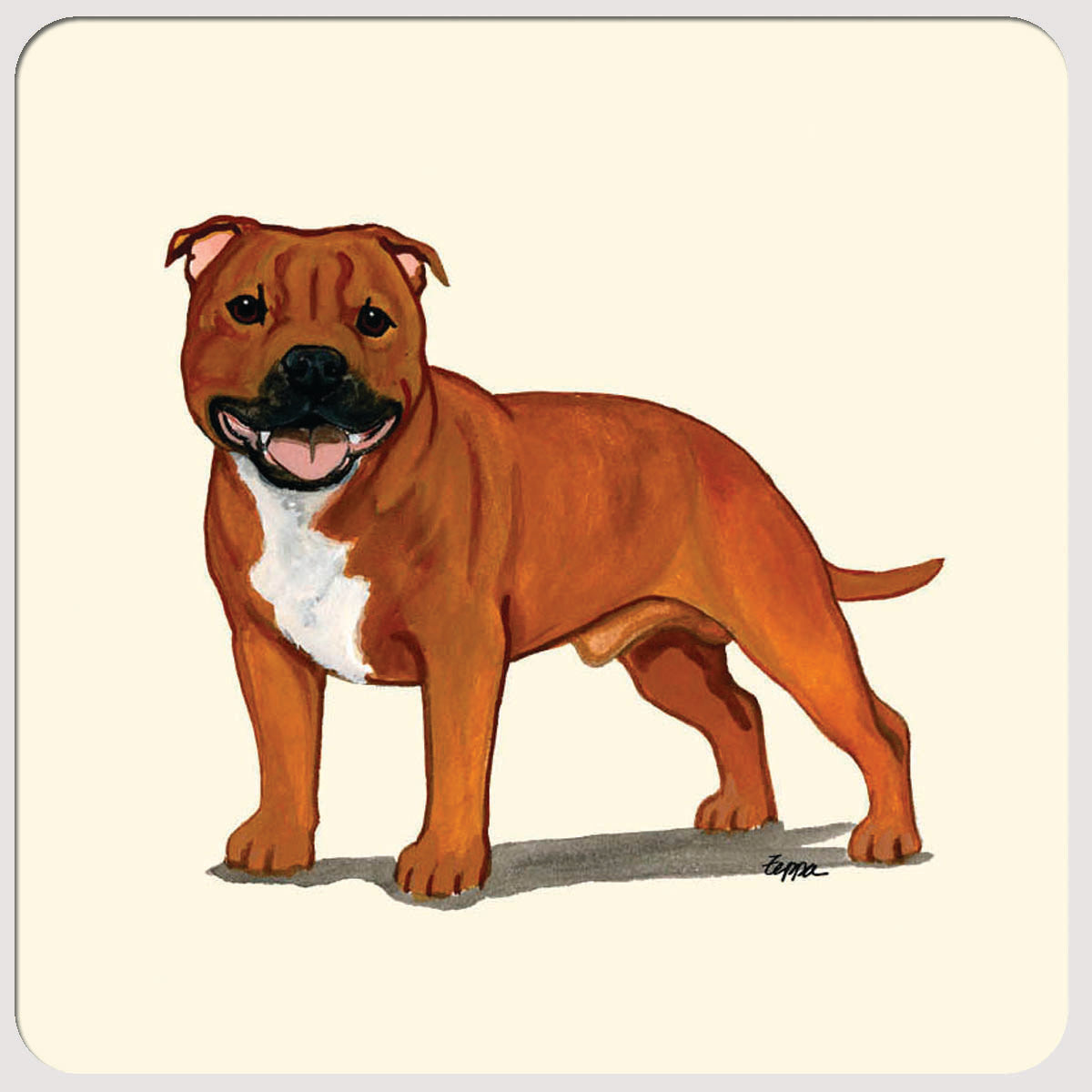 English Staffordshire Terrier Beverage Coasters