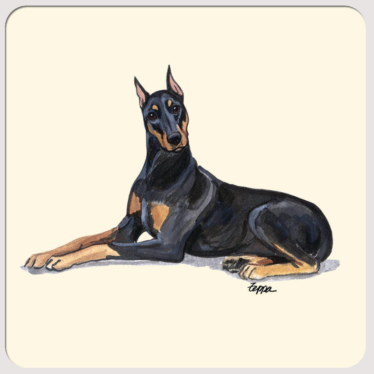 Doberman Pinscher Beverage Coasters