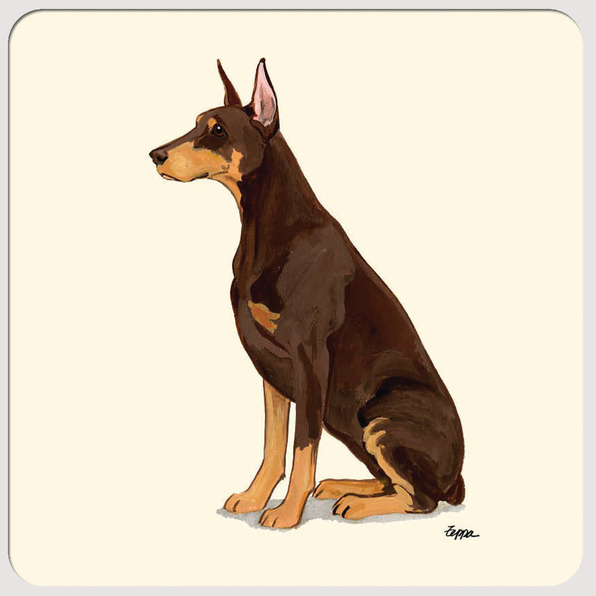 Doberman Pinscher Beverage Coasters