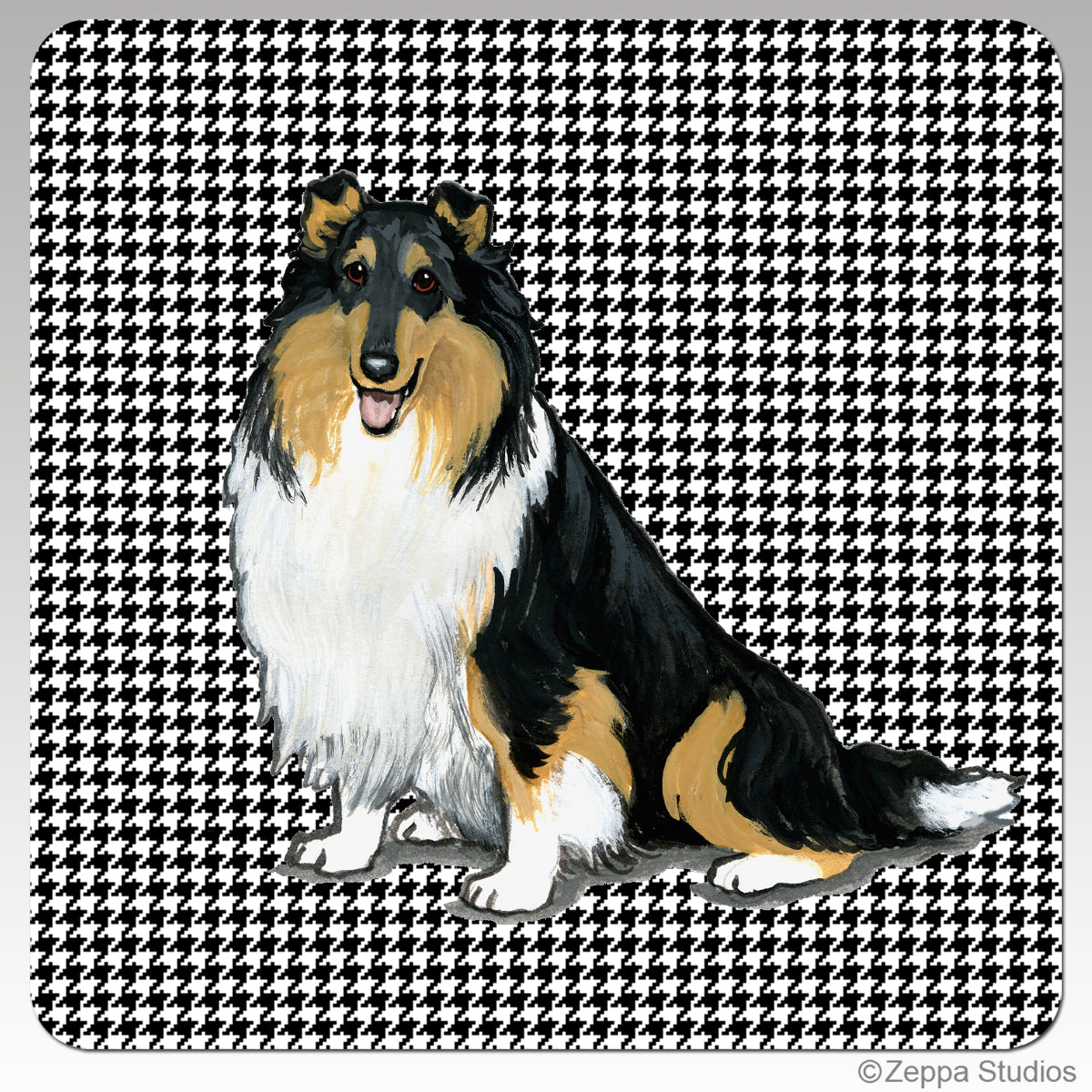 Collie Houndzstooth Coasters