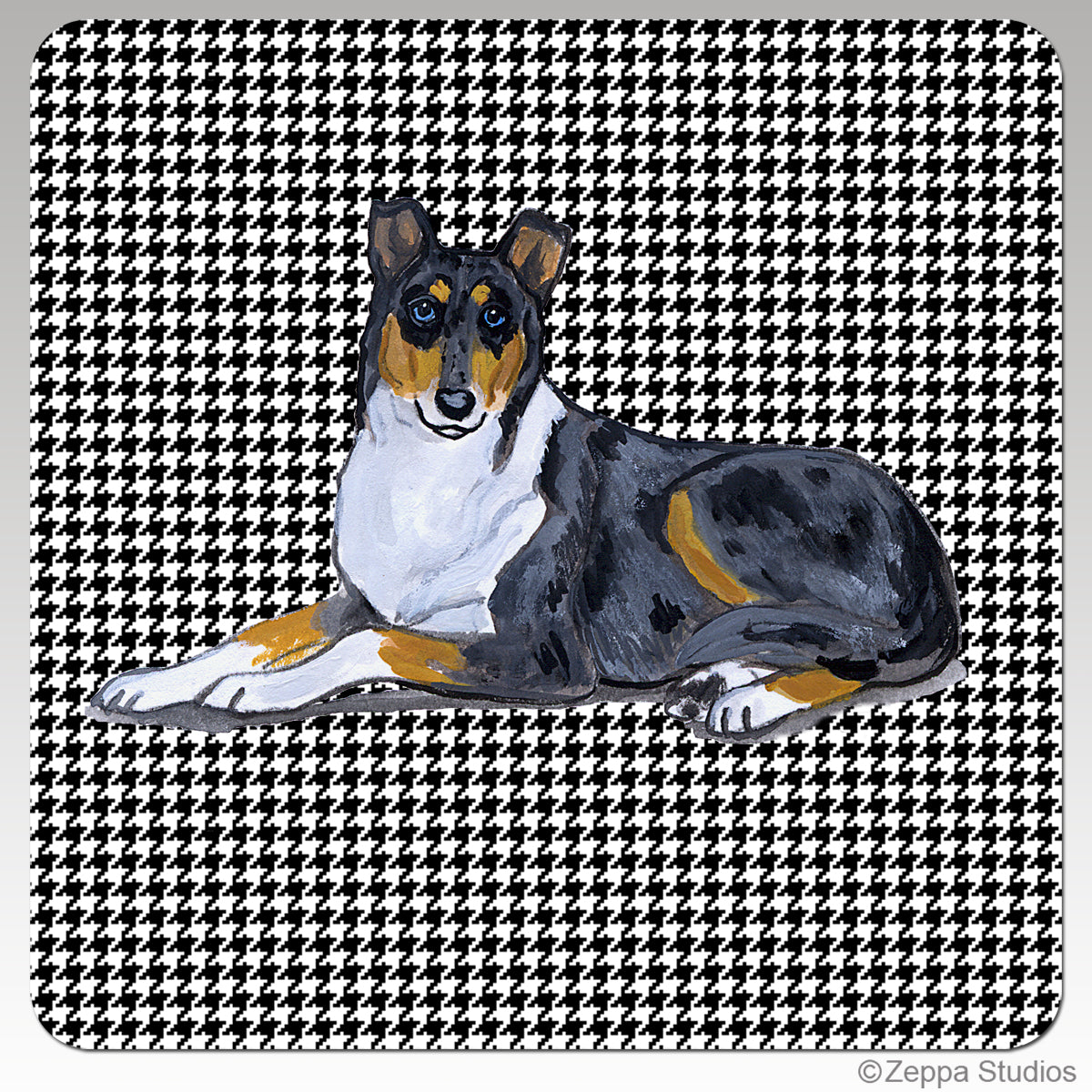 Collie Houndzstooth Coasters