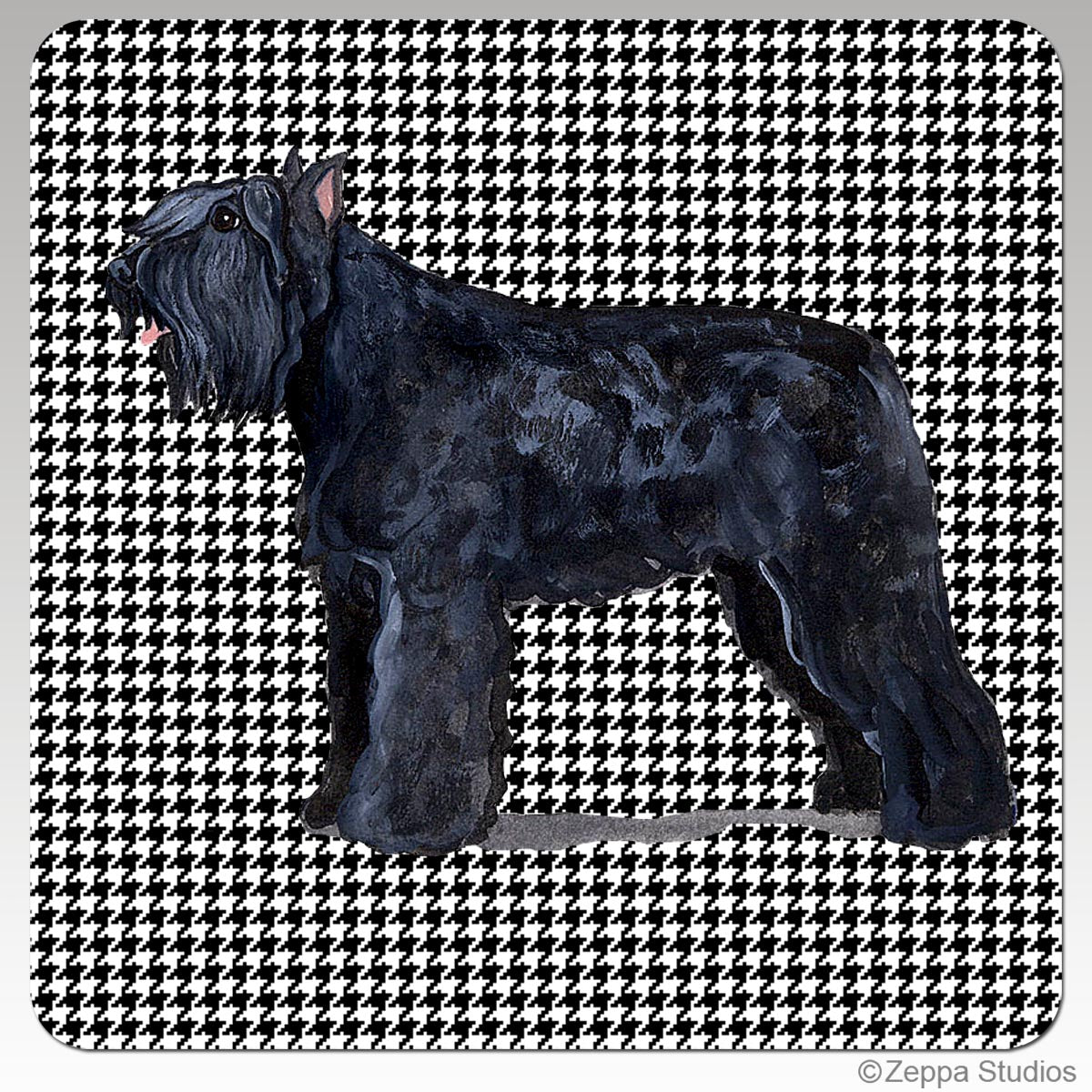 Bouvier Houndzstooth Coasters