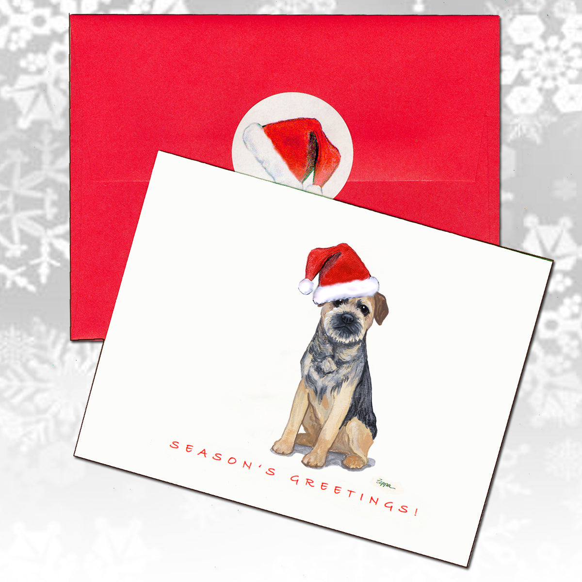 Border Terrier Christmas Cards