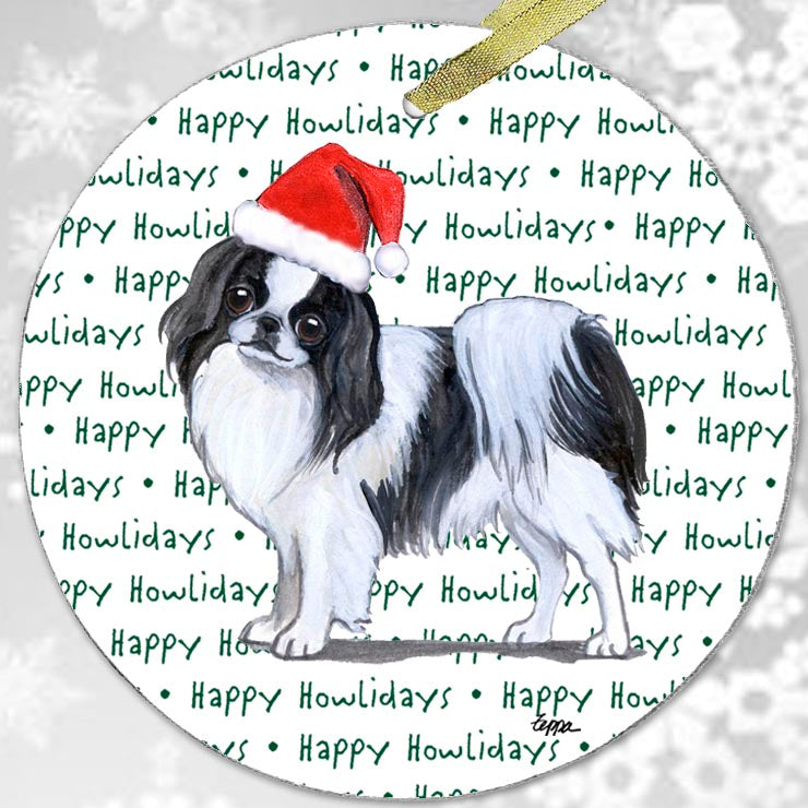 Japanese Chin Christmas Ornaments