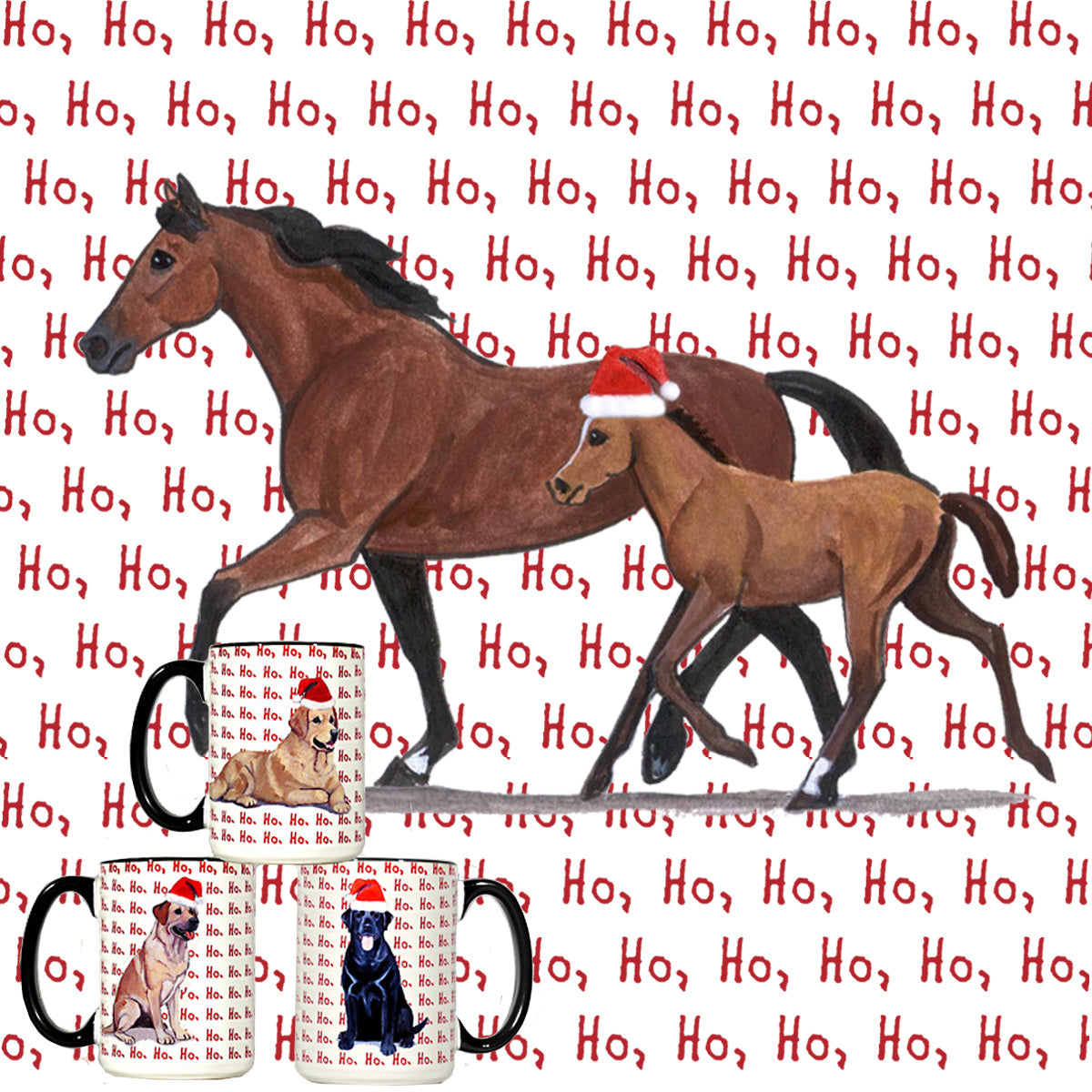 Mare & Foal Christmas Mugs