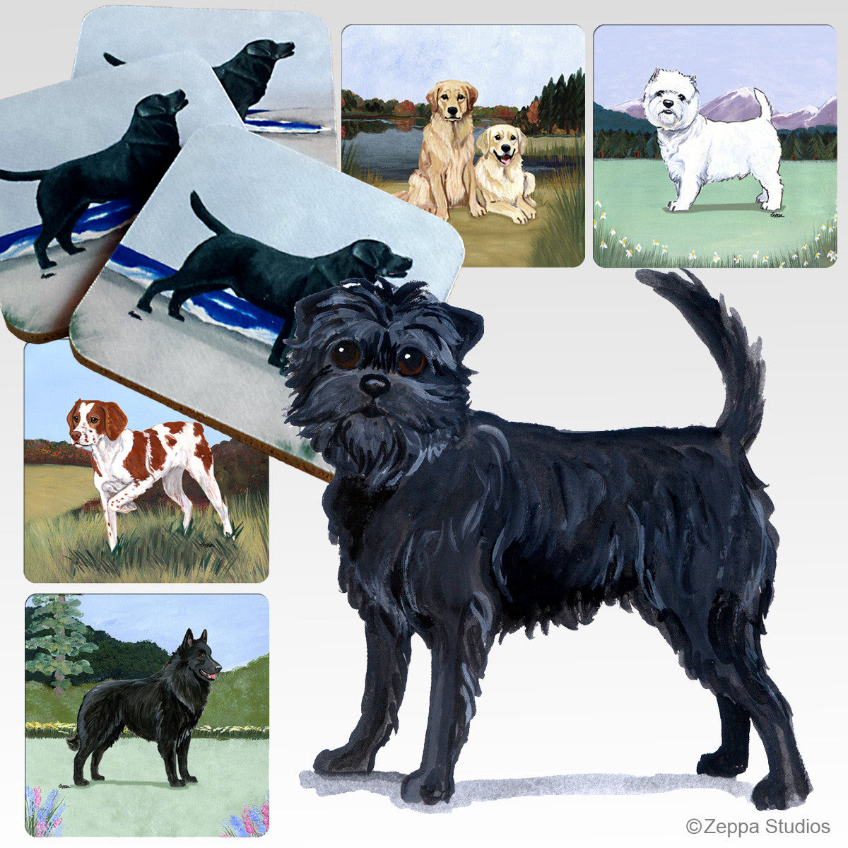 Affenpinscher Scenic Coasters