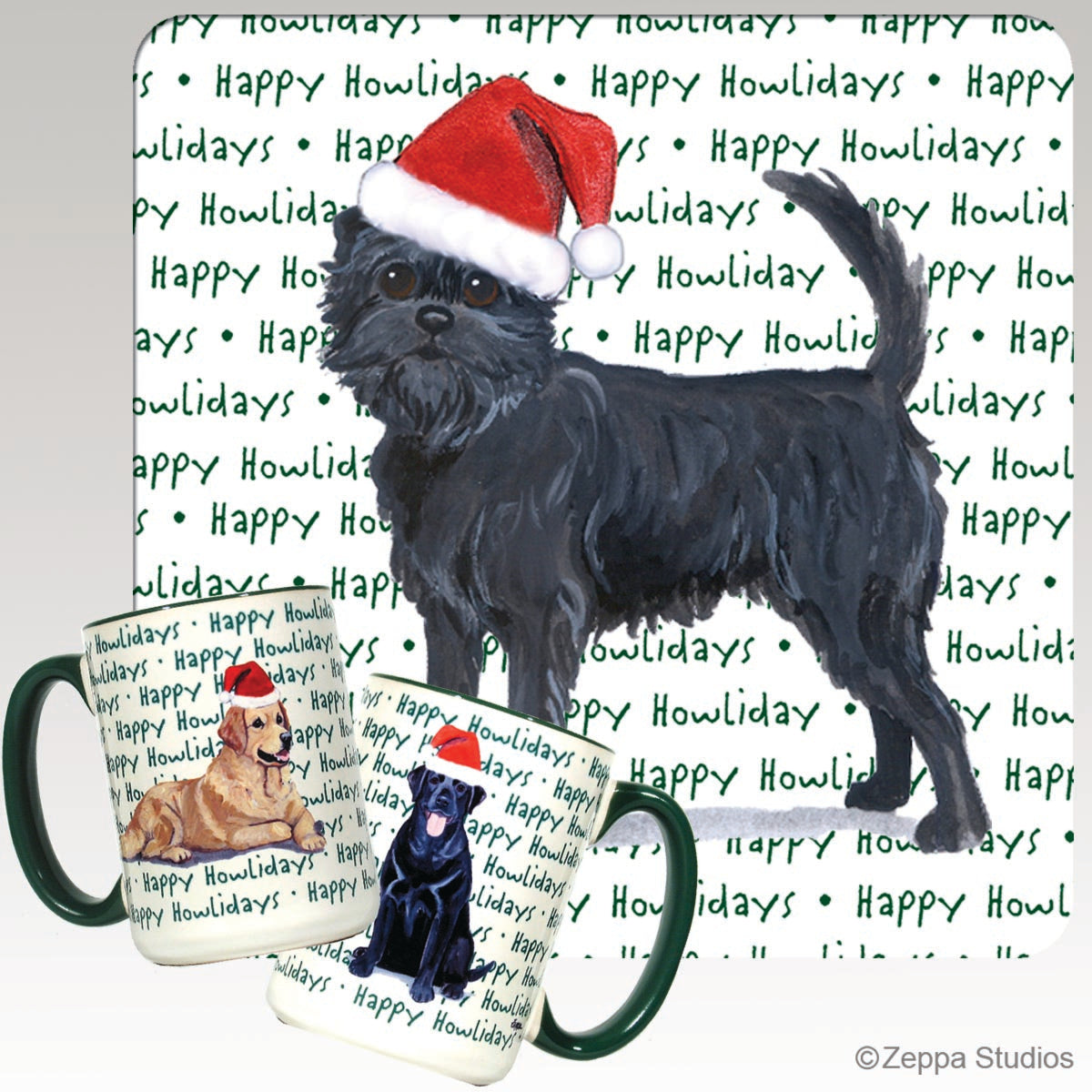 Affenpinscher Christmas Mugs