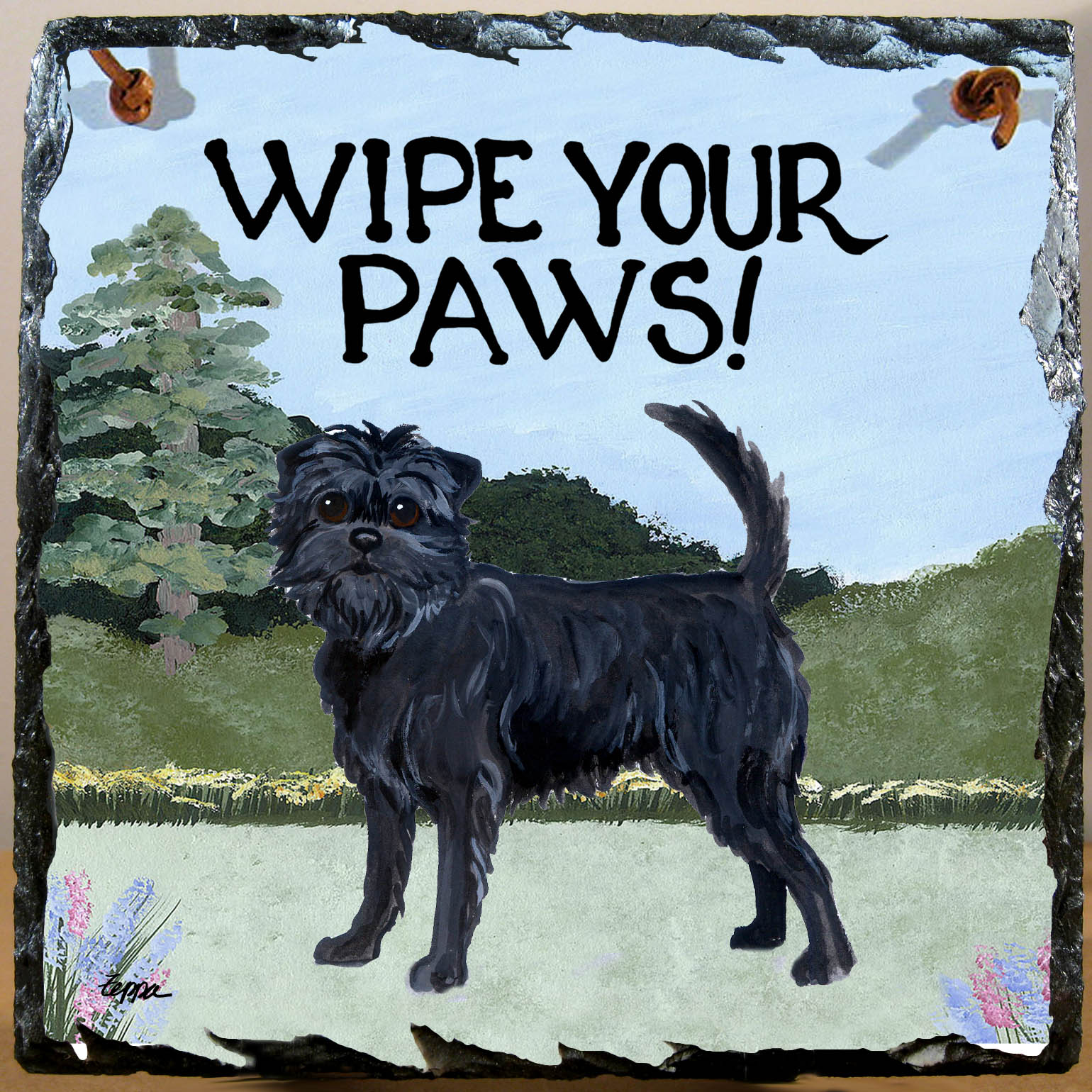 Affenpinscher Slate Signs