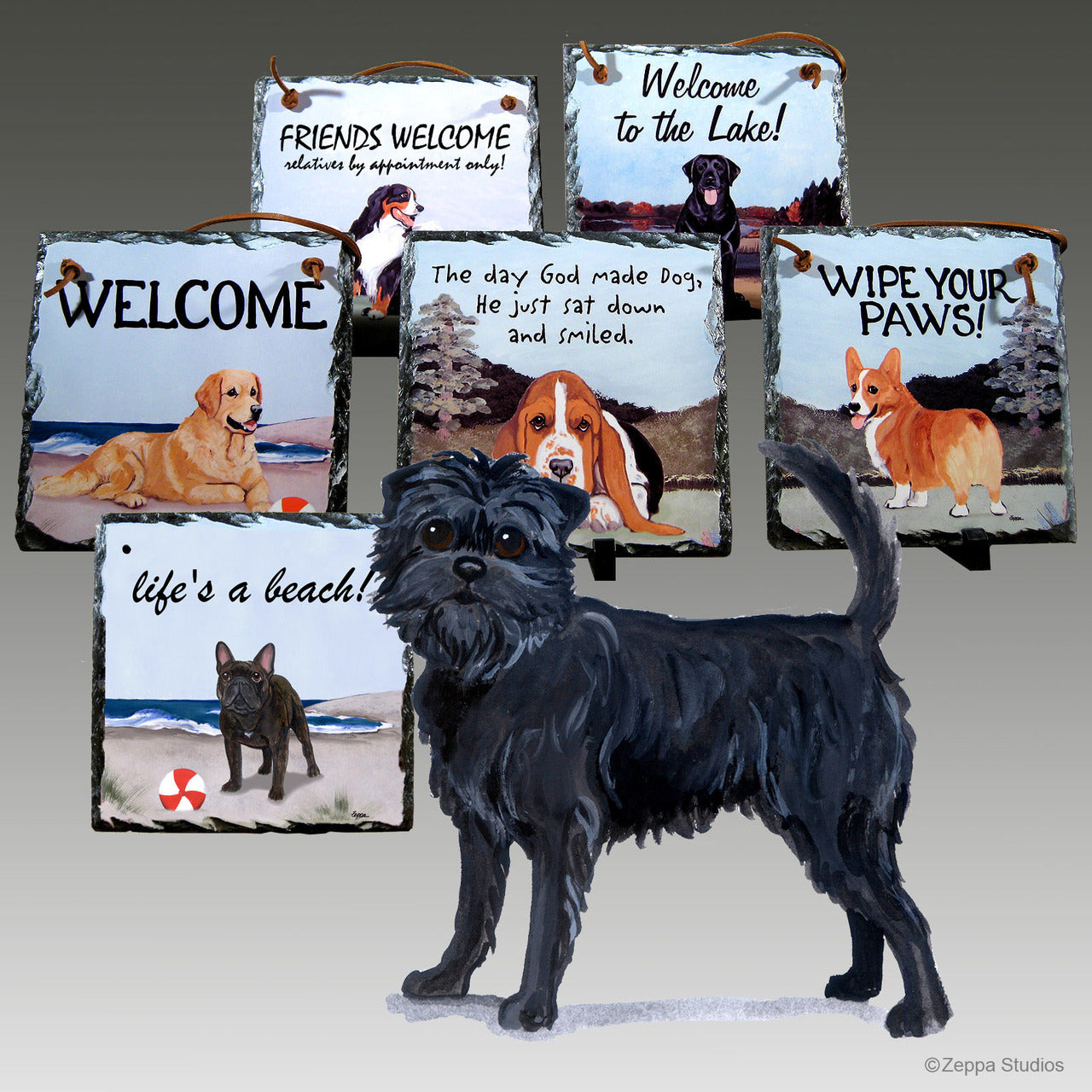 Affenpinscher Slate Signs