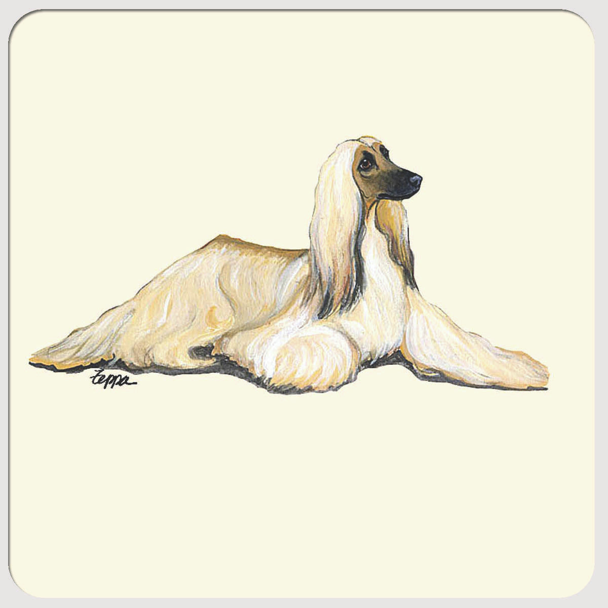 Afghan Hound Beverage Coasters