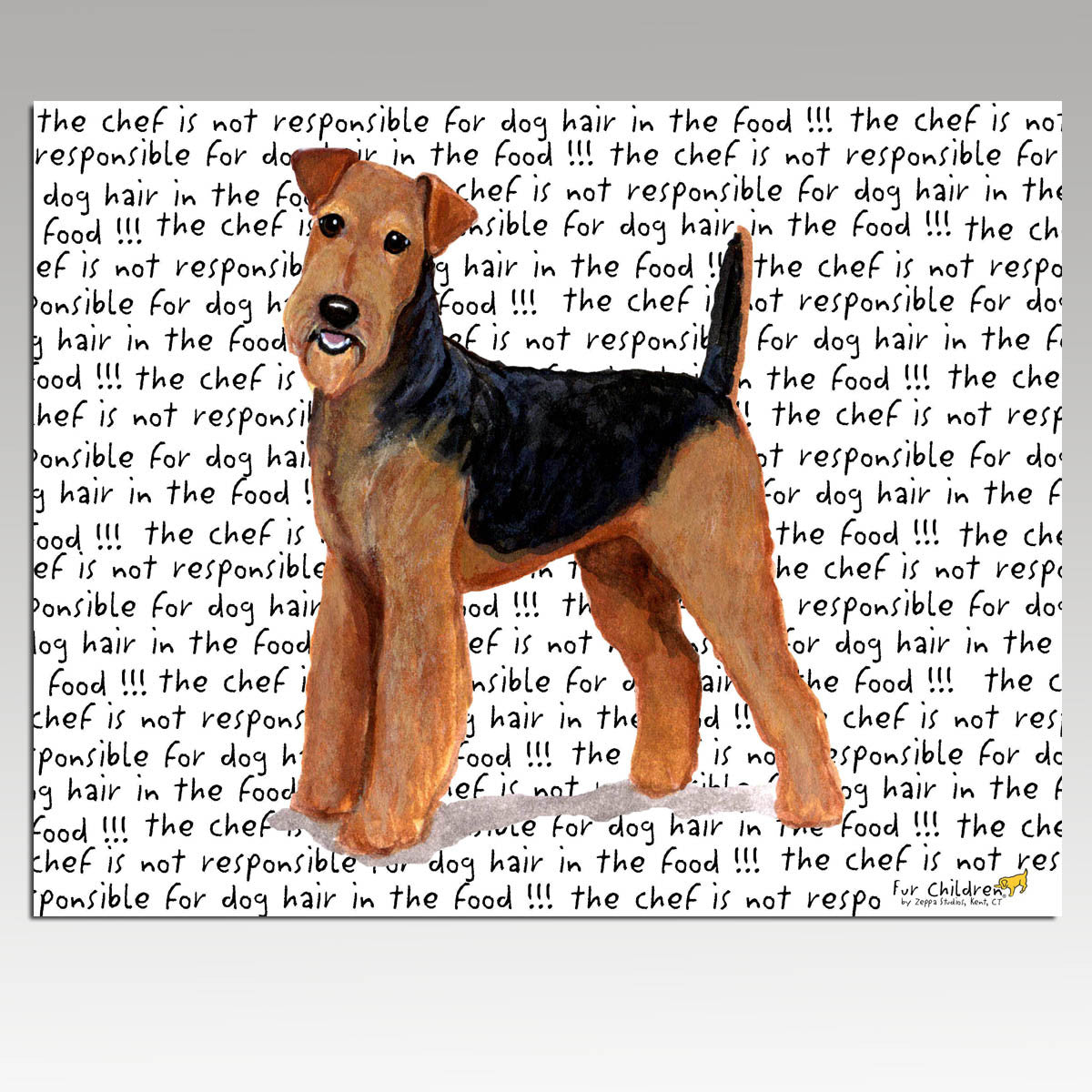 Airedale Message Cutting Board