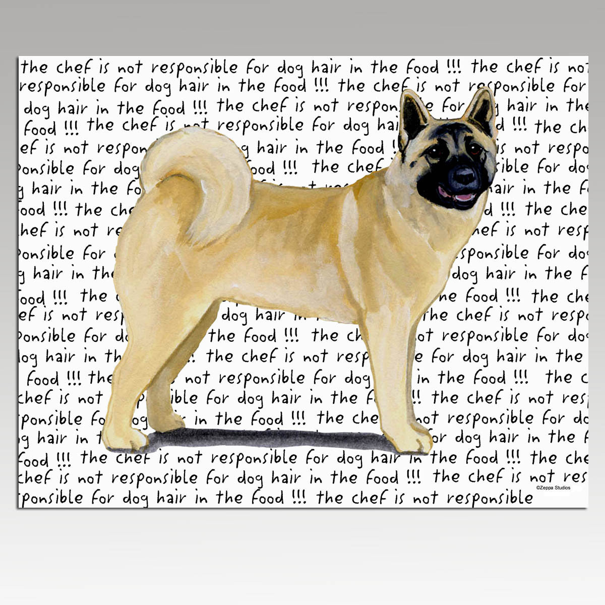 Akita Message Cutting Board - Rectangular