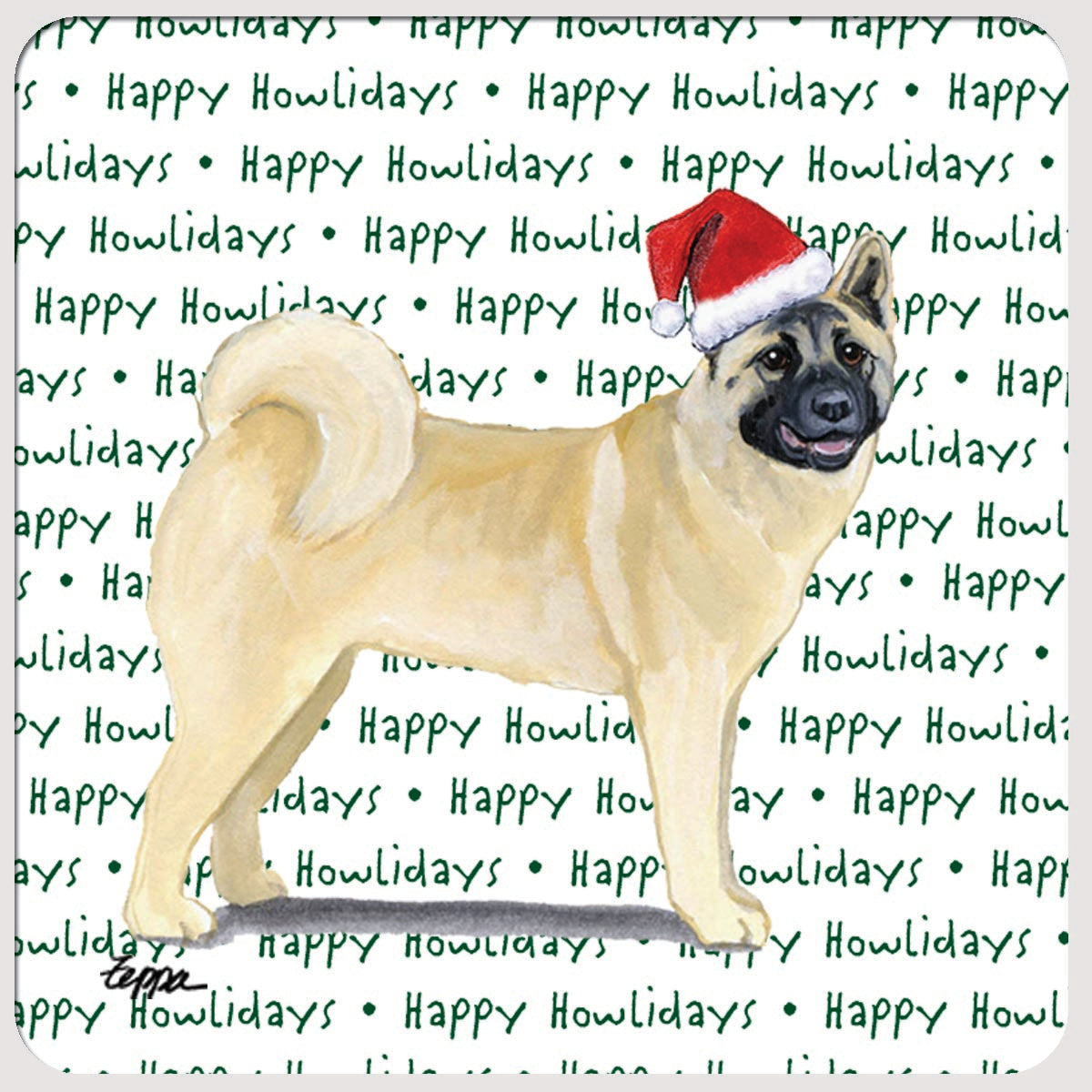Akita Christmas Coasters