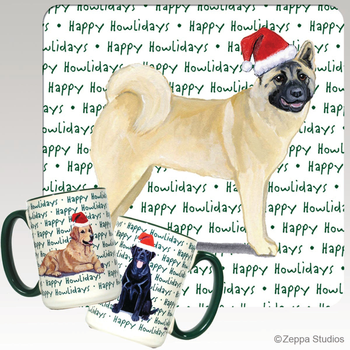 Akita Christmas Mugs